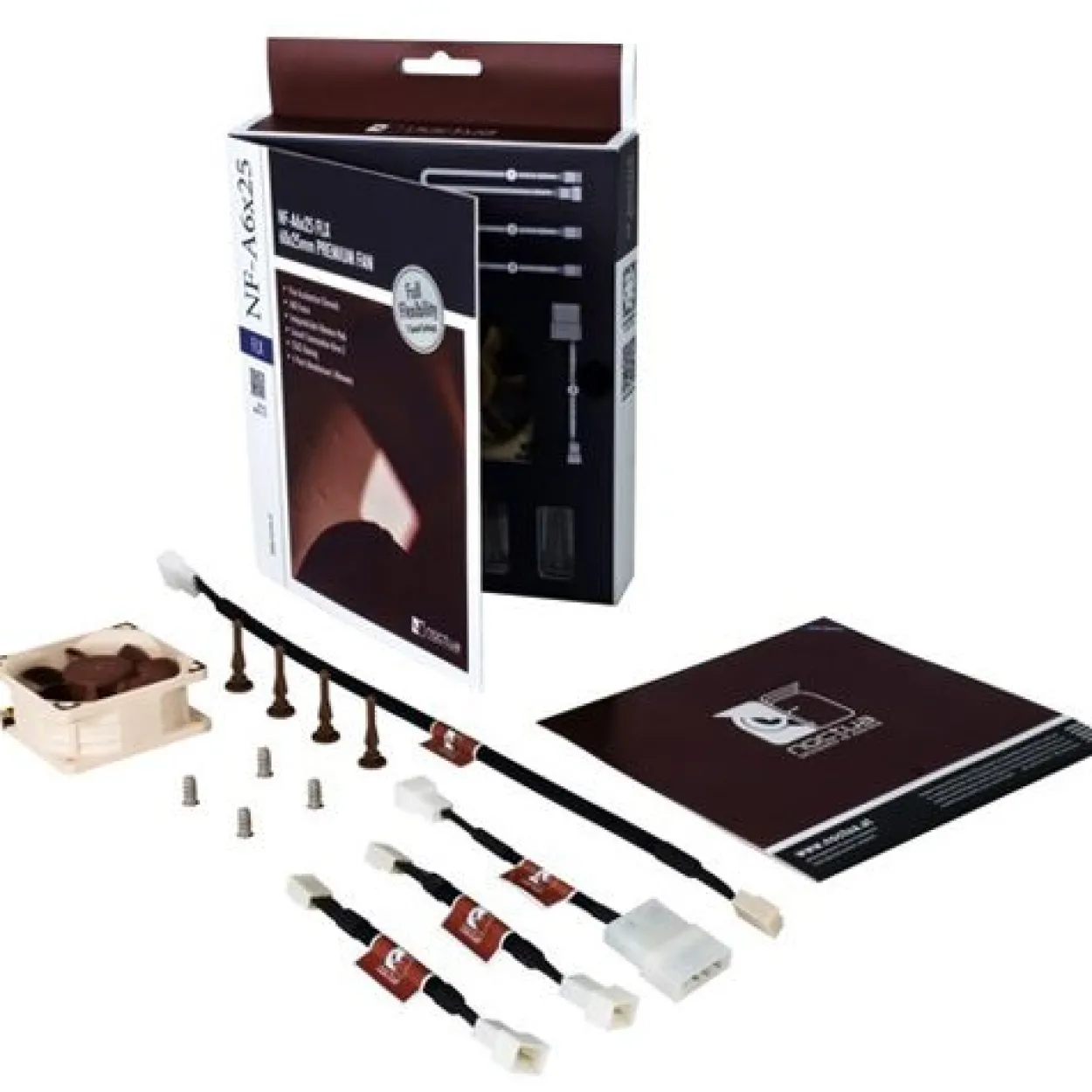 Noctua NF-A6x25 PWM 60x60x25mm 550-3000 U/min 13.7-19.3 dB(A) braun/beige