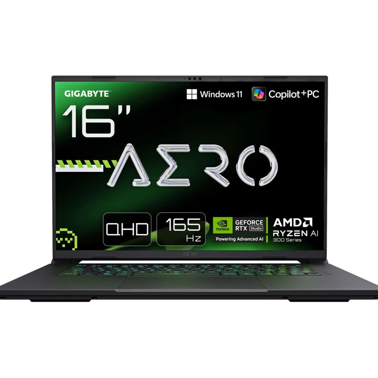 Notebook 16" (40,64cm) Gigabyte AERO X16 1WH93DEC64AH QHD 165 Hz / AMD Ryzen AI 7 350 / RTX 5070 8GB / 16 GB x 2 (5600 MHz DDR5) / 1TB SSD / W11H