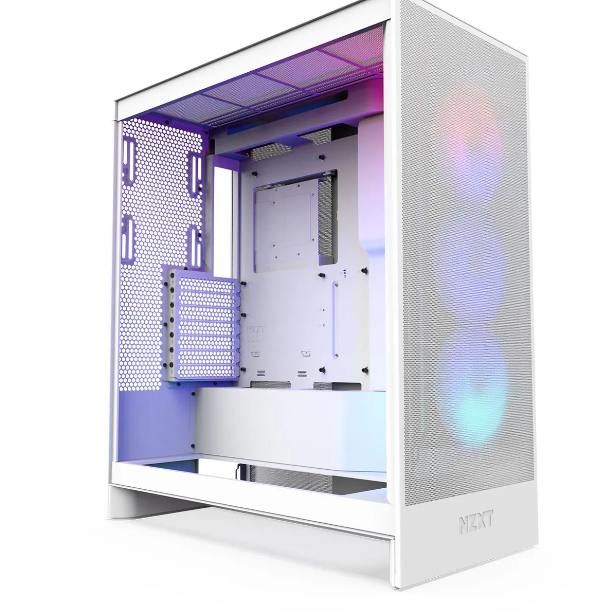 NZXT H7 Flow RGB (2024) Midi Tower ohne Netzteil weiss