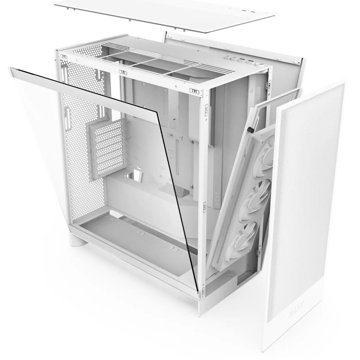 NZXT H7 Flow RGB (2024) Midi Tower ohne Netzteil weiss