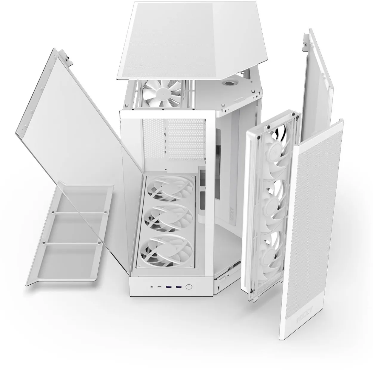 NZXT H9 Flow RGB+ (2025) Midi Tower ohne Netzteil weiss