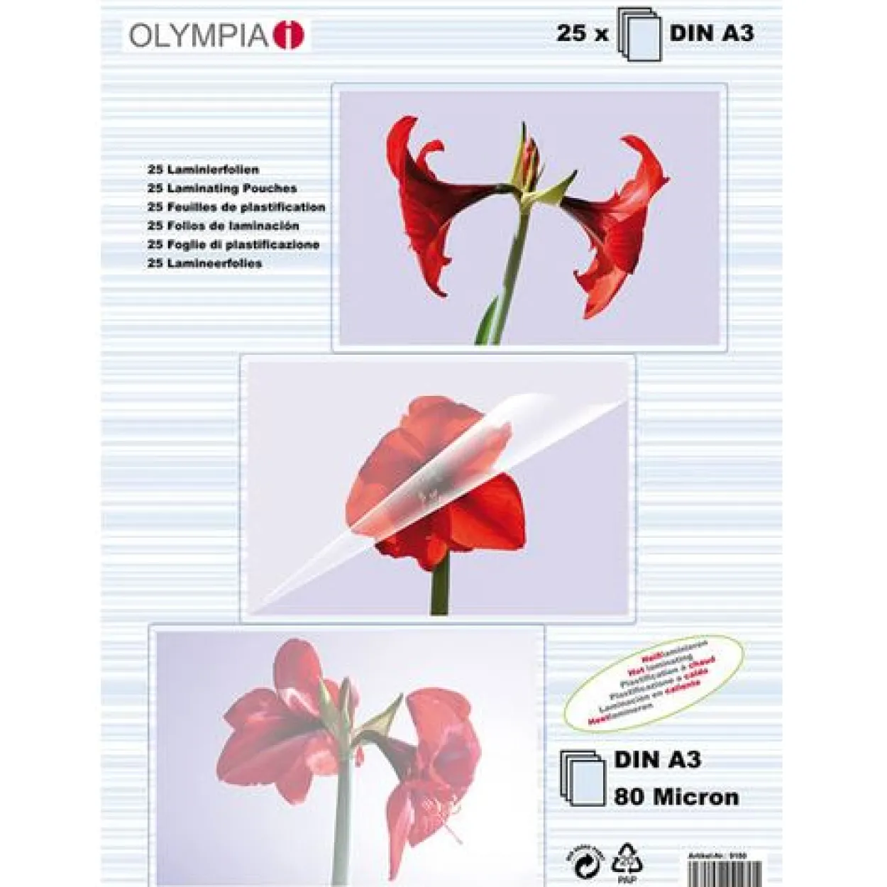 Olympia 9180 Laminierfolie POUCHES A3