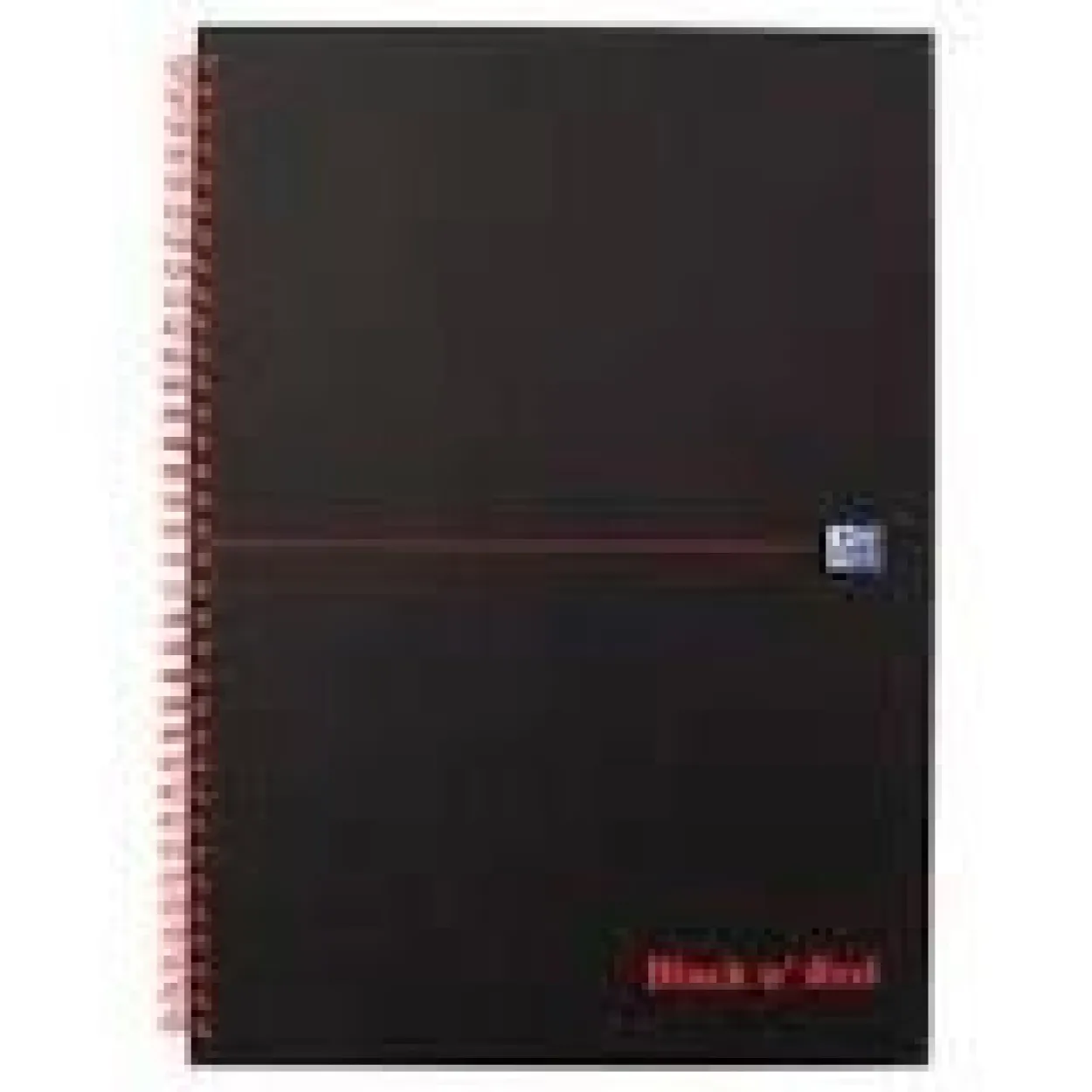 OXFORD Collegeblock Black n'Red Spiralbuch kariert DIN A5 ohne Rand