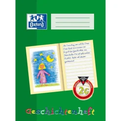 OXFORD Geschichtenheft Lineatur 2G blanko DIN A4 ohne Rand, 16 Blatt