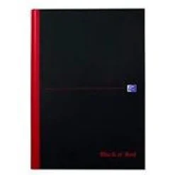 OXFORD Notizbuch Black n' Red DIN A4 kariert, schwarz Hardcover 192 Seiten