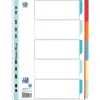 OXFORD Ordnerregister Vollformat blanko rot, orange, blau, gelb, grün 5-teilig, 1 Satz