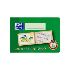 OXFORD Schreiblernheft Lineatur 1G liniert DIN A5 quer ohne Rand, 16 Blatt