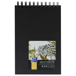 OXFORD Skizzenbuch Sketchbook DIN A5 blanko, schwarz Hardcover 40 Seiten