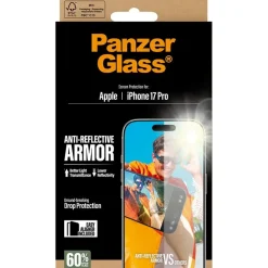 PanzerGlass Anti-Reflective Armor Screen Protector iPhone 17 Pro w. EasyAligner