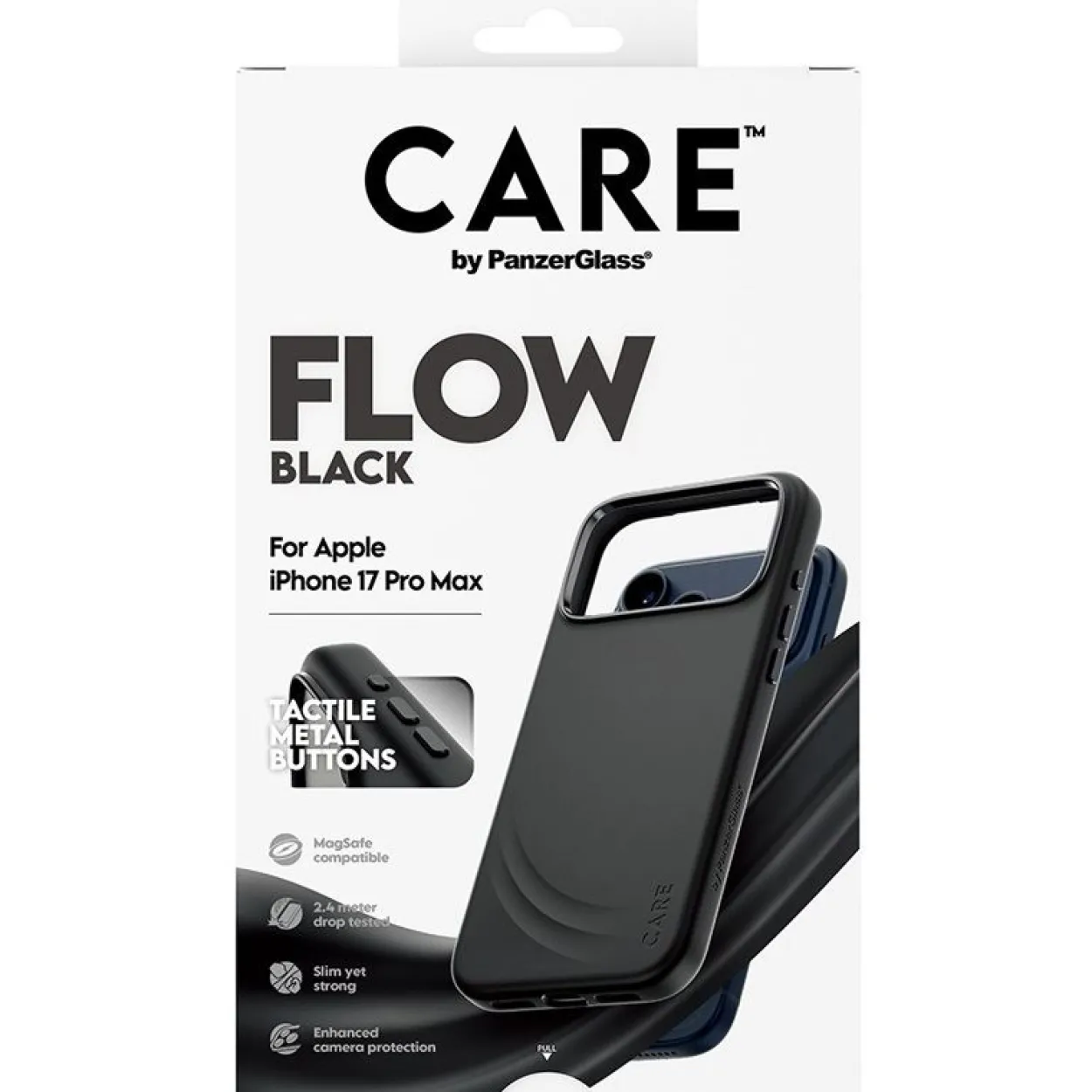 PanzerGlass CARE BY FEATURE FLOW CASE BLACK W. MAGSAFE IPHONE 17 PRO MAX