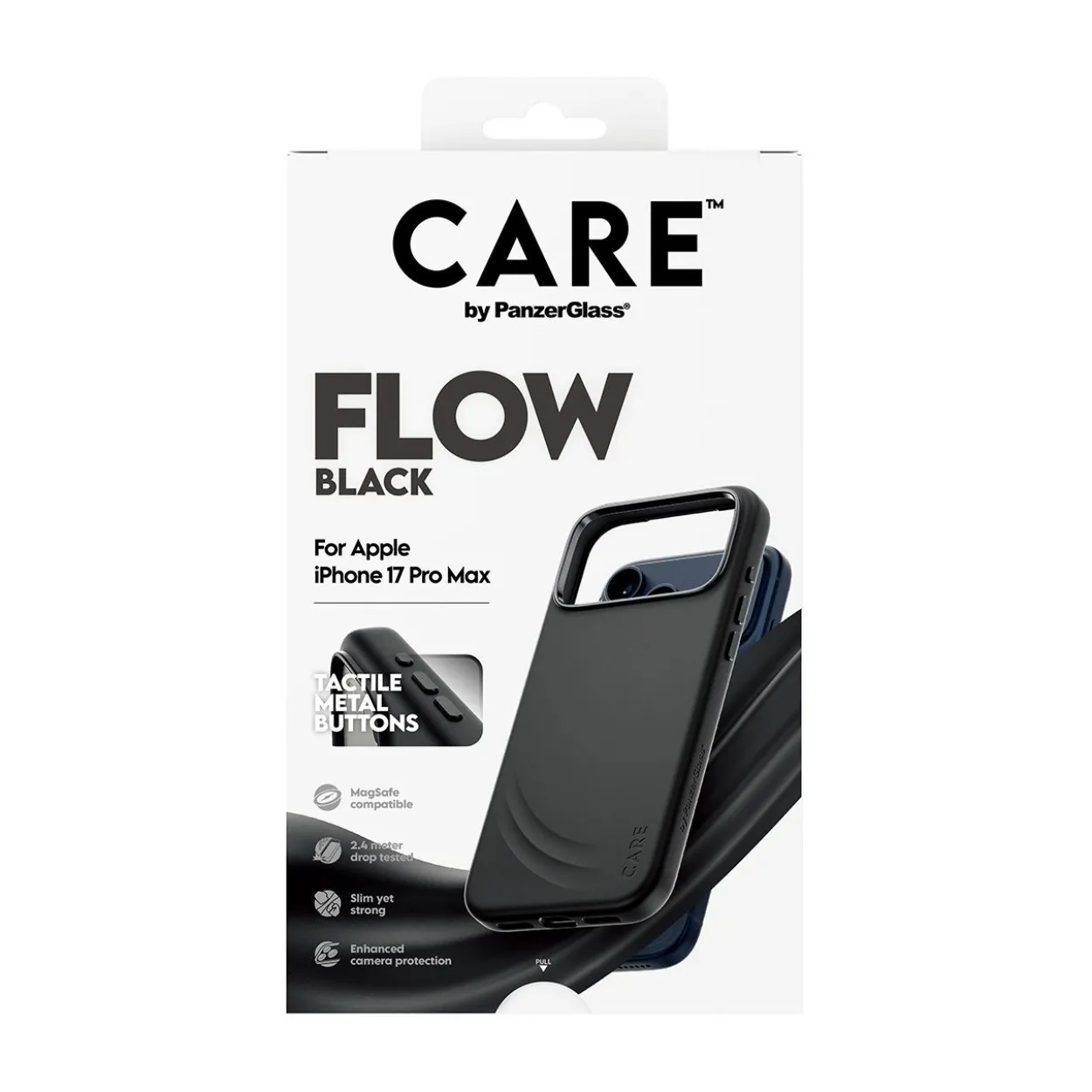 PanzerGlass CARE BY FEATURE FLOW CASE BLACK W. MAGSAFE IPHONE 17 PRO MAX
