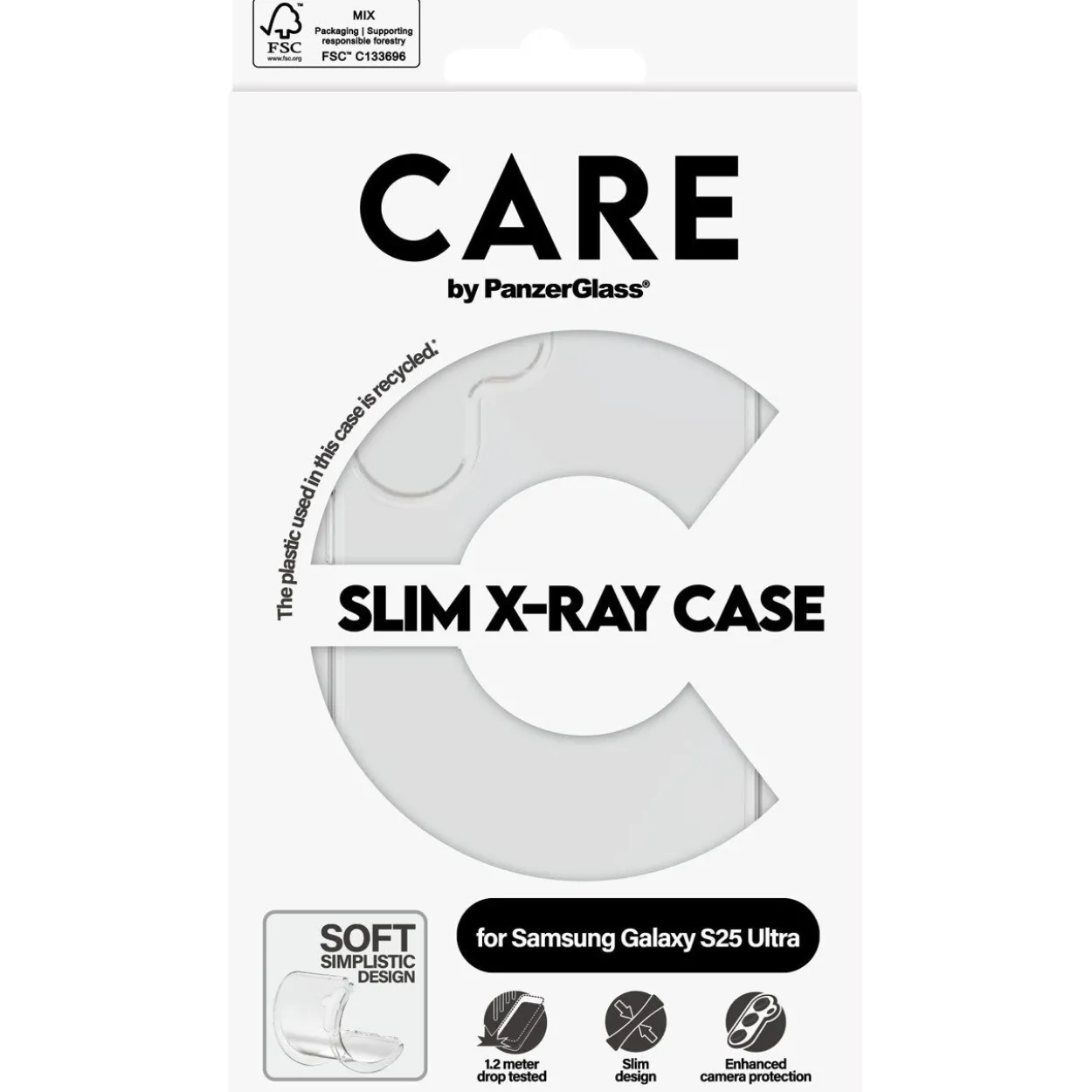 PanzerGlass CARE Fashionable Case Transparent X-Ray Soft Basic GalaxyS25 Ultra