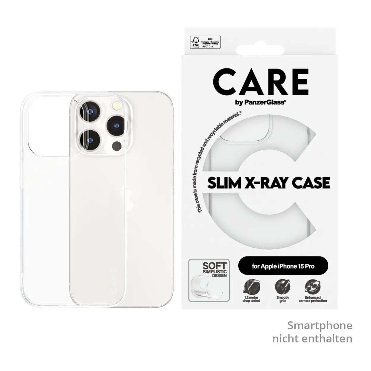 PanzerGlass CARE Fashion X-RAY iPhone 15 Pro clear