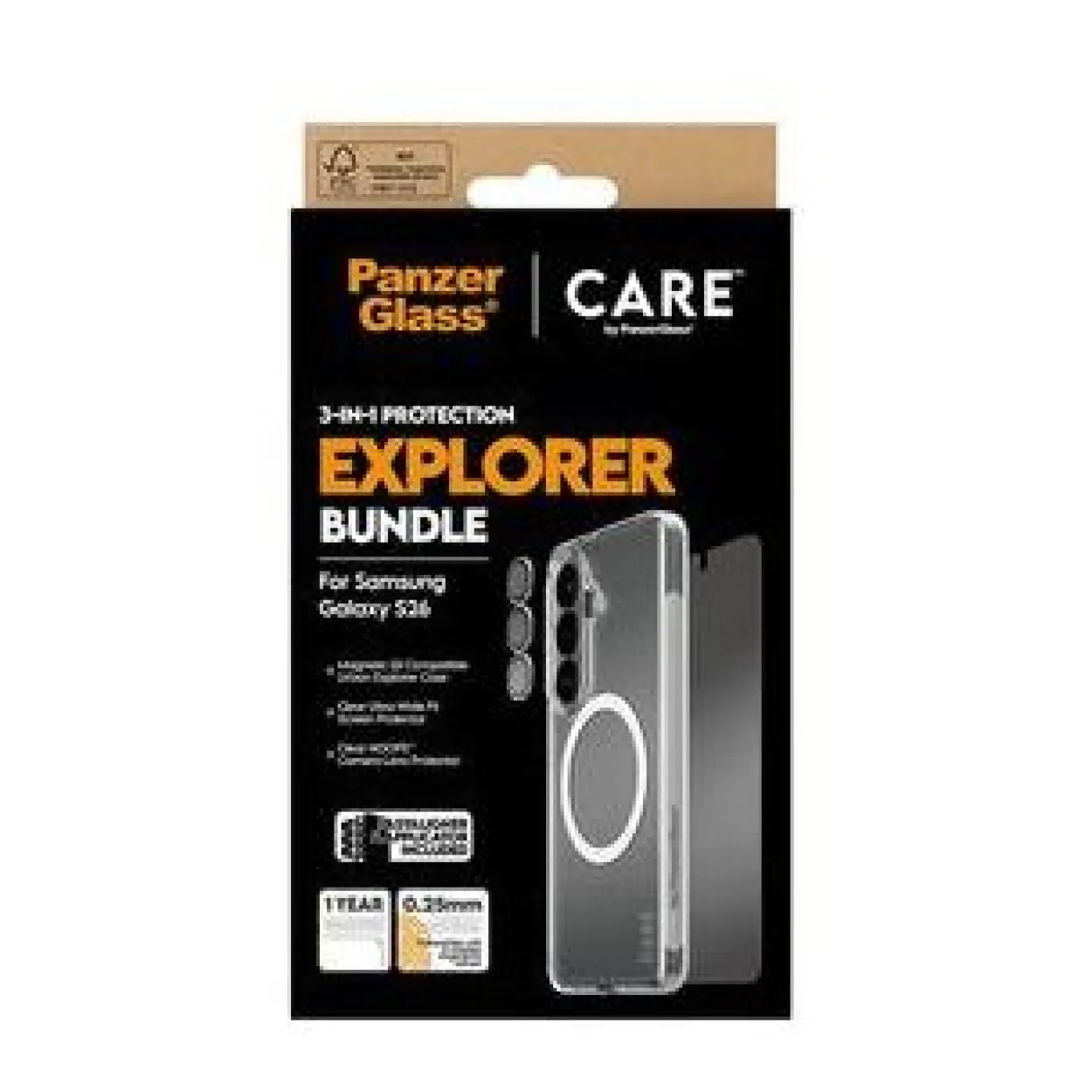 PanzerGlass CARE 3-in-1 Protection EXPLORER Bundle Samsung Galaxy S26