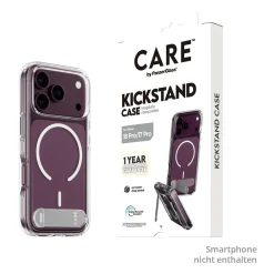 PanzerGlass CARE Kickstand Case transp. w. white MagSafe iPhone 18 Pro/ 17 Pro