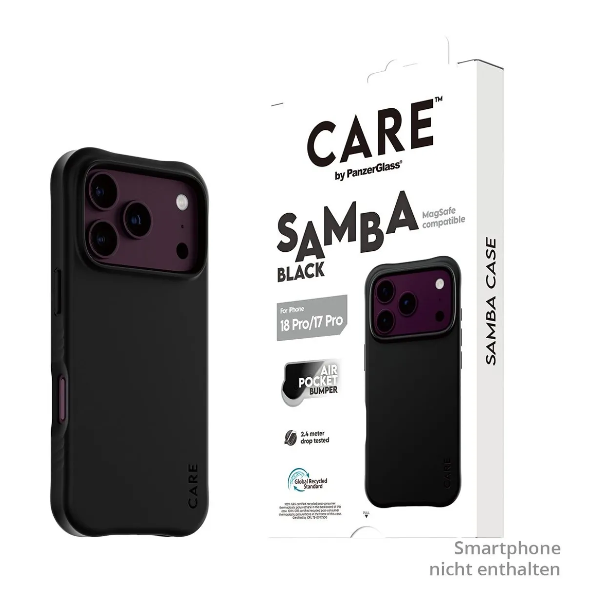 PanzerGlass CARE Samba Case black w. MagSafe iPhone 18 Pro/ 17 Pro
