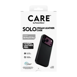 PanzerGlass CARE Solo Vegan Leather Case black w. MagSafe iPhone 18 Pro/ 17 Pro