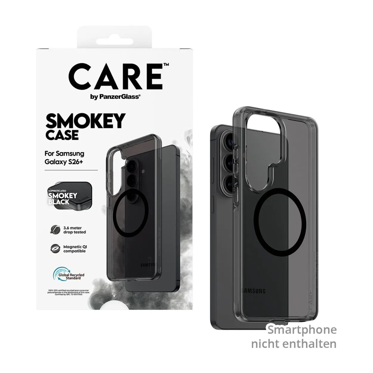 PanzerGlass CARE Urban Explorer Case Smokey m. black Qi Samsung Galaxy S26+