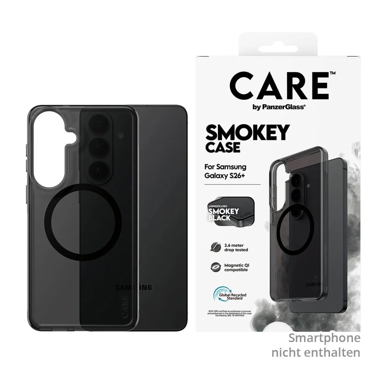 PanzerGlass CARE Urban Explorer Case Smokey m. black Qi Samsung Galaxy S26+