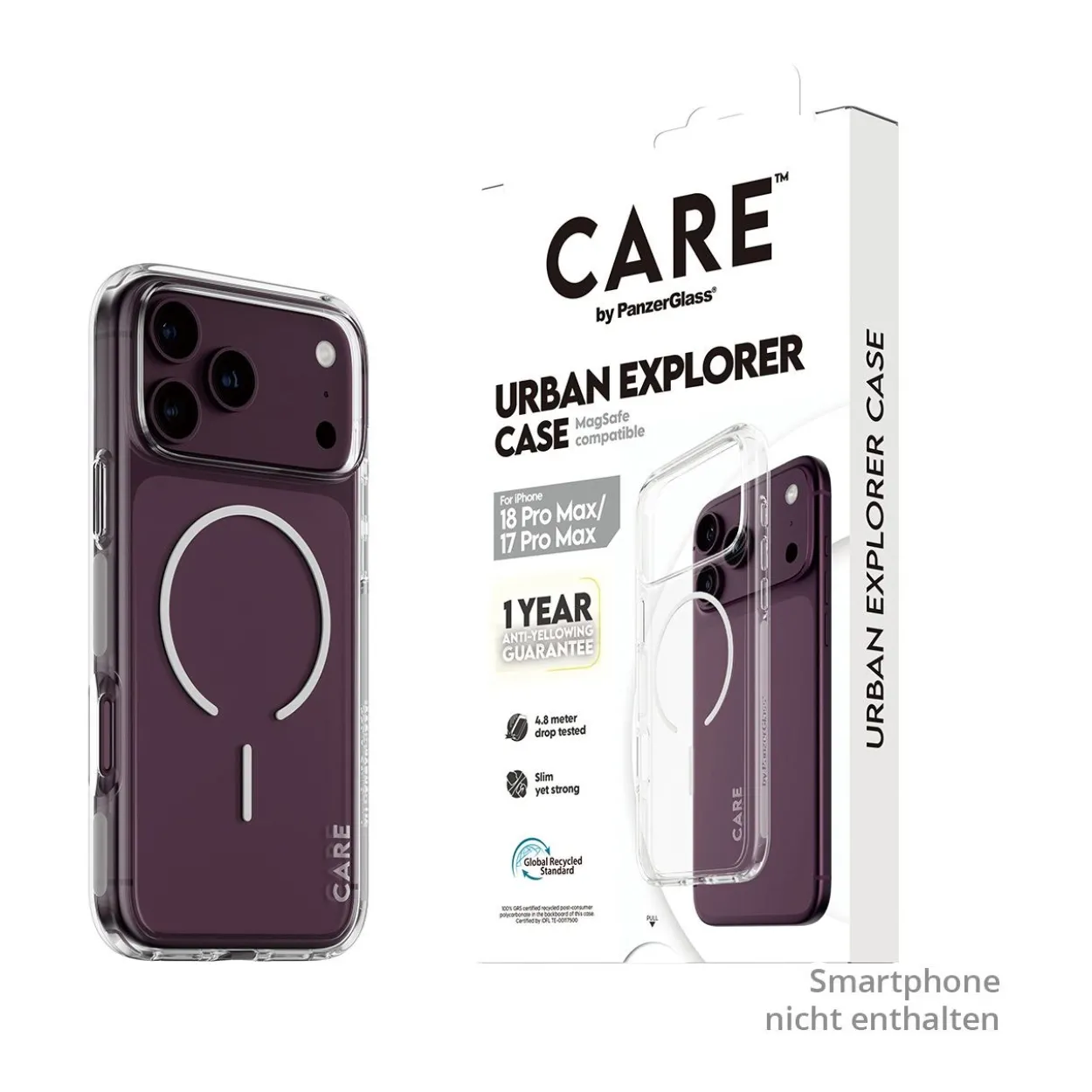 PanzerGlass CARE Urban Explorer Case transp.white Magsafe iPhone 18 ProMax/17 PM