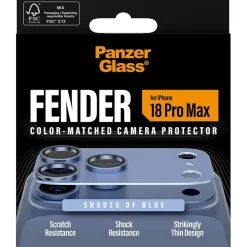PanzerGlass Fender Camera Lens Protector shades of blue iPhone 18 Pro Max