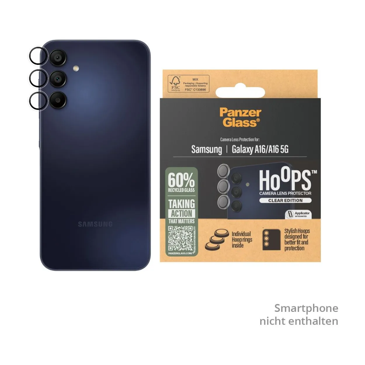 PanzerGlass Hoops Transparent Lens Protector Samsung Galaxy A16/A16 5G
