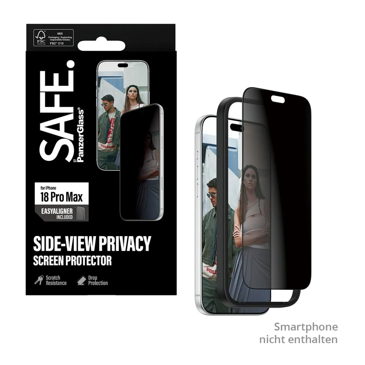 PanzerGlass SAFE. Privacy Screen Protector iPhone 18 Pro Max