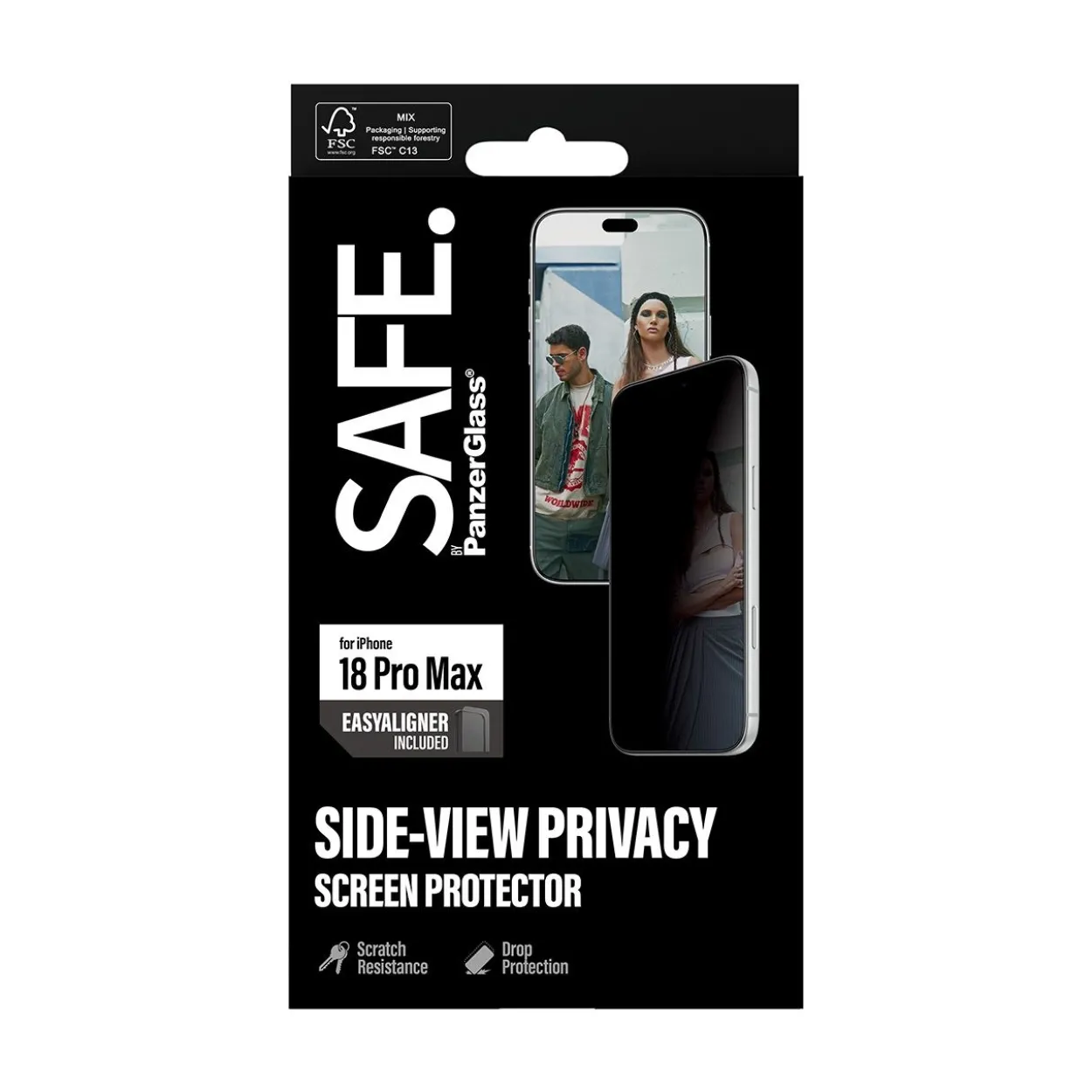 PanzerGlass SAFE. Privacy Screen Protector iPhone 18 Pro Max