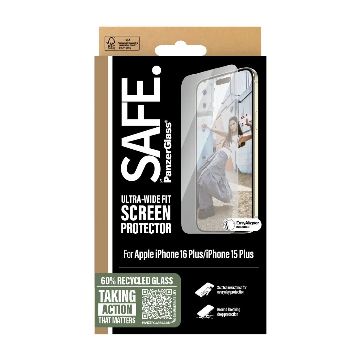 PanzerGlass SAFE. SP iPhone 16 Plus UWF