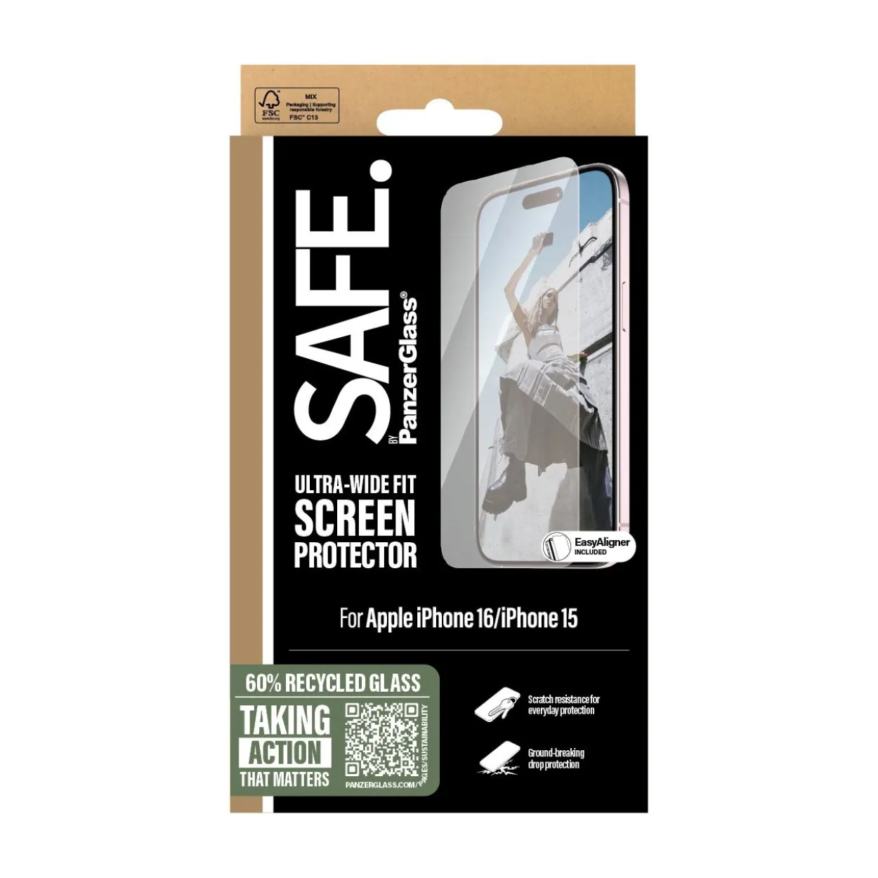 PanzerGlass SAFE. SP iPhone 16 UWF