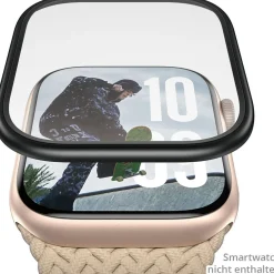 PanzerGlass Screen Protector w. black Metal Frame Apple Watch 46mm