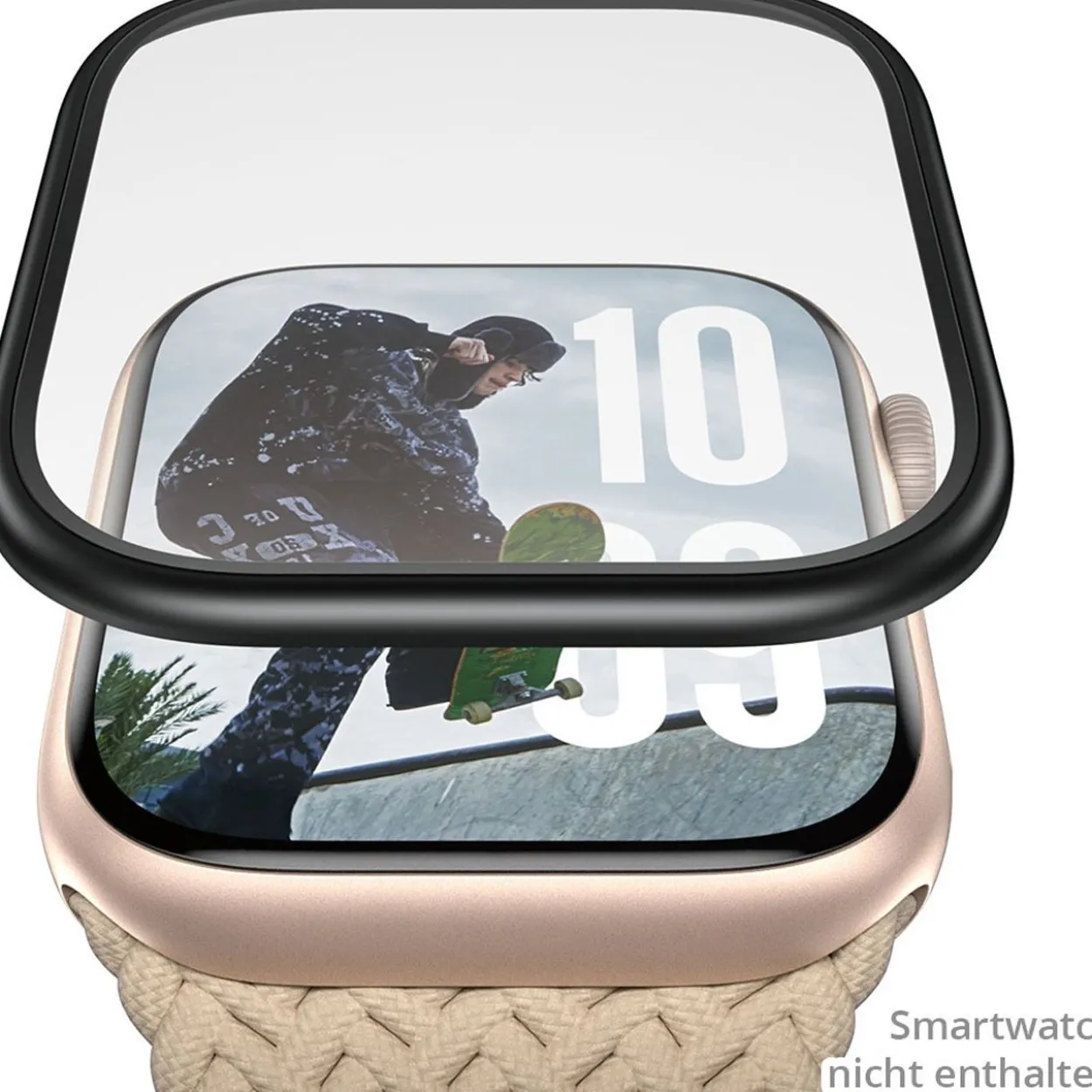 PanzerGlass Screen Protector w. black Metal Frame Apple Watch 46mm