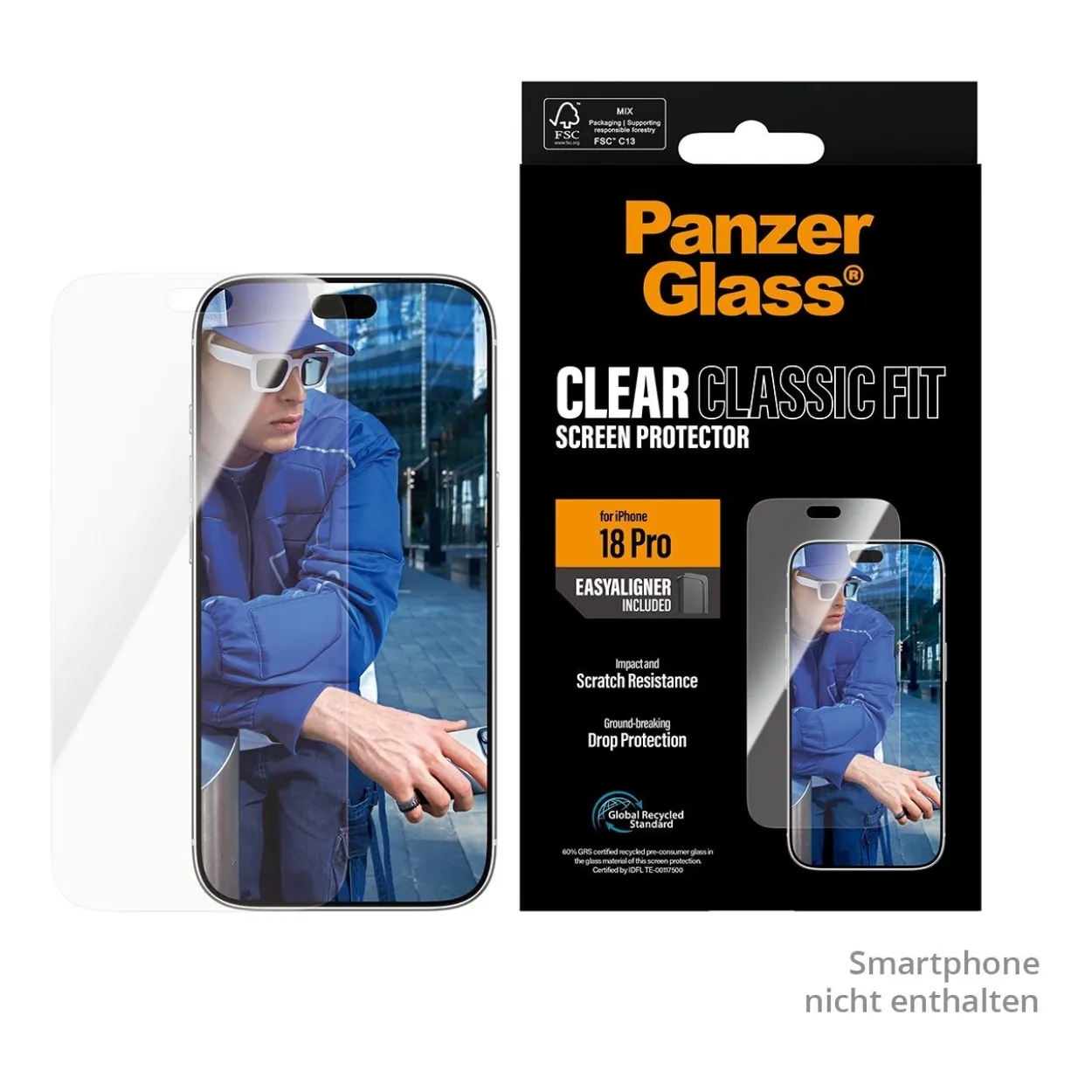 PanzerGlass Screen Protector iPhone 18 Pro - Classic Fit