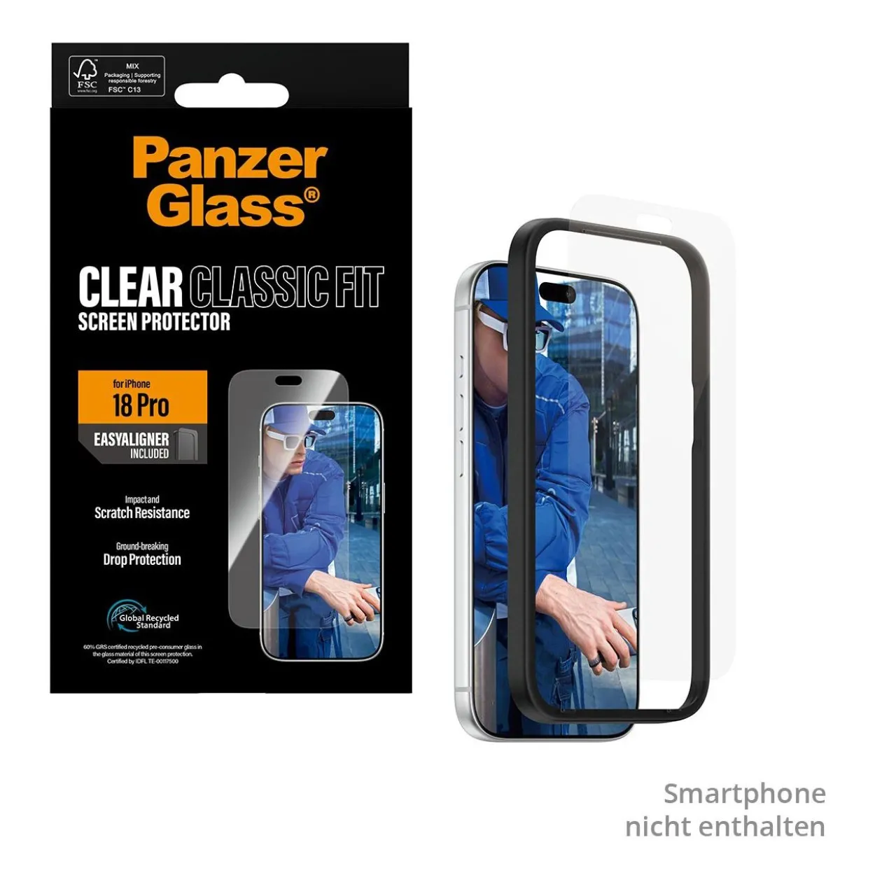 PanzerGlass Screen Protector iPhone 18 Pro - Classic Fit