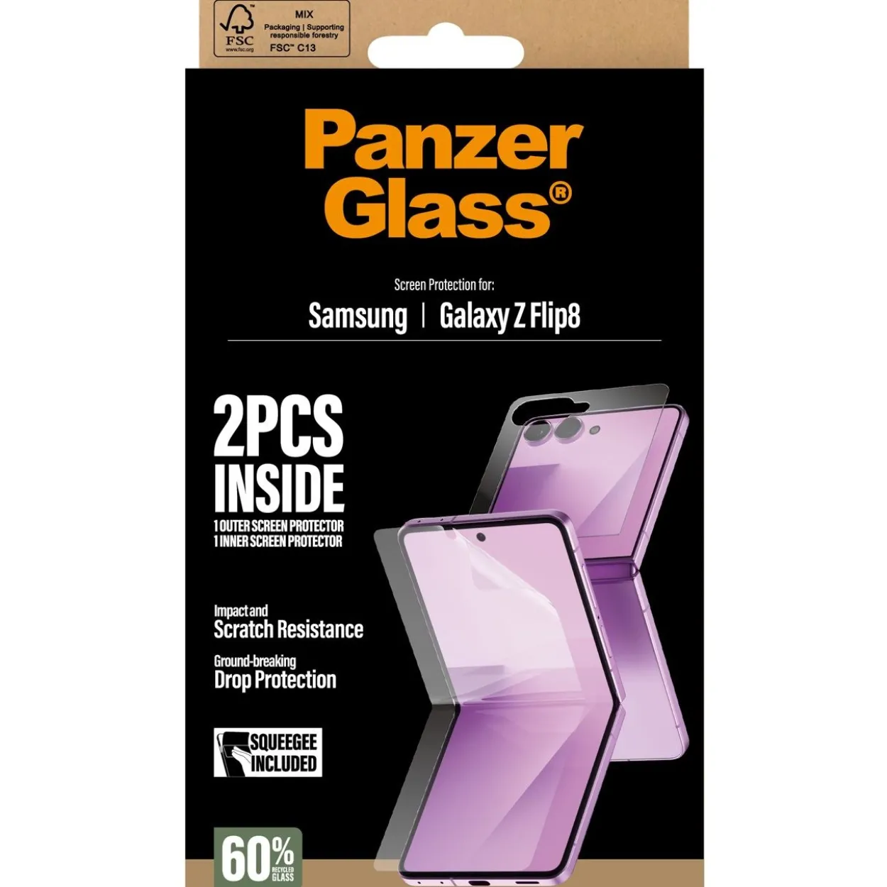 PANZERGLASS Screen Protector Samsung Galaxy Z Flip8 Glass & Film