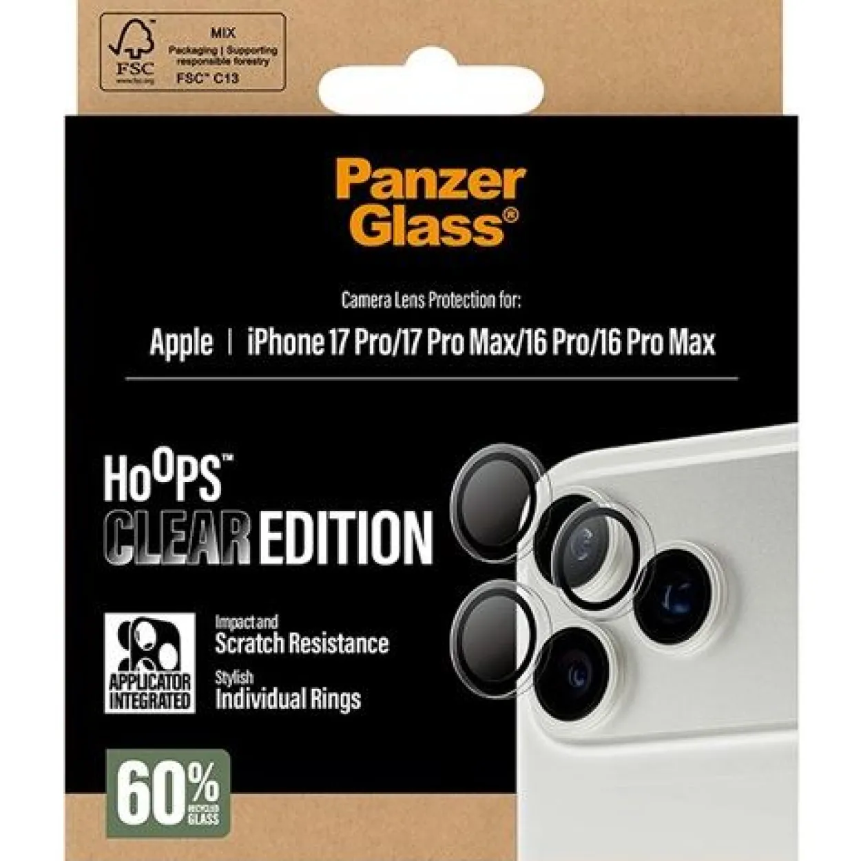 PanzerGlass TRANSPARENT CAMERA LENS PROTECT IPHONE 17 PRO MAX IPHONE 16 PRO