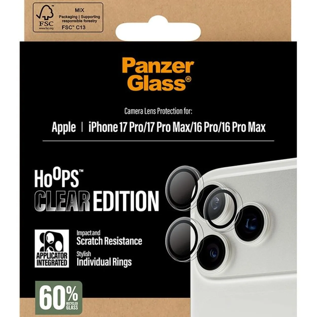PanzerGlass TRANSPARENT CAMERA LENS PROTECT IPHONE 17 PRO MAX IPHONE 16 PRO