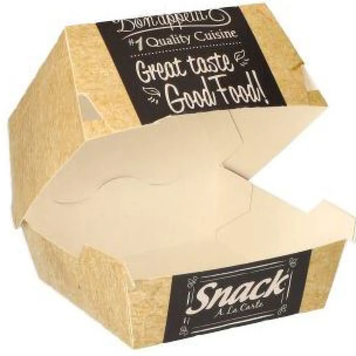 PAPSTAR 50 Burger-Boxen Good Food 9,0 x 9,0 cm