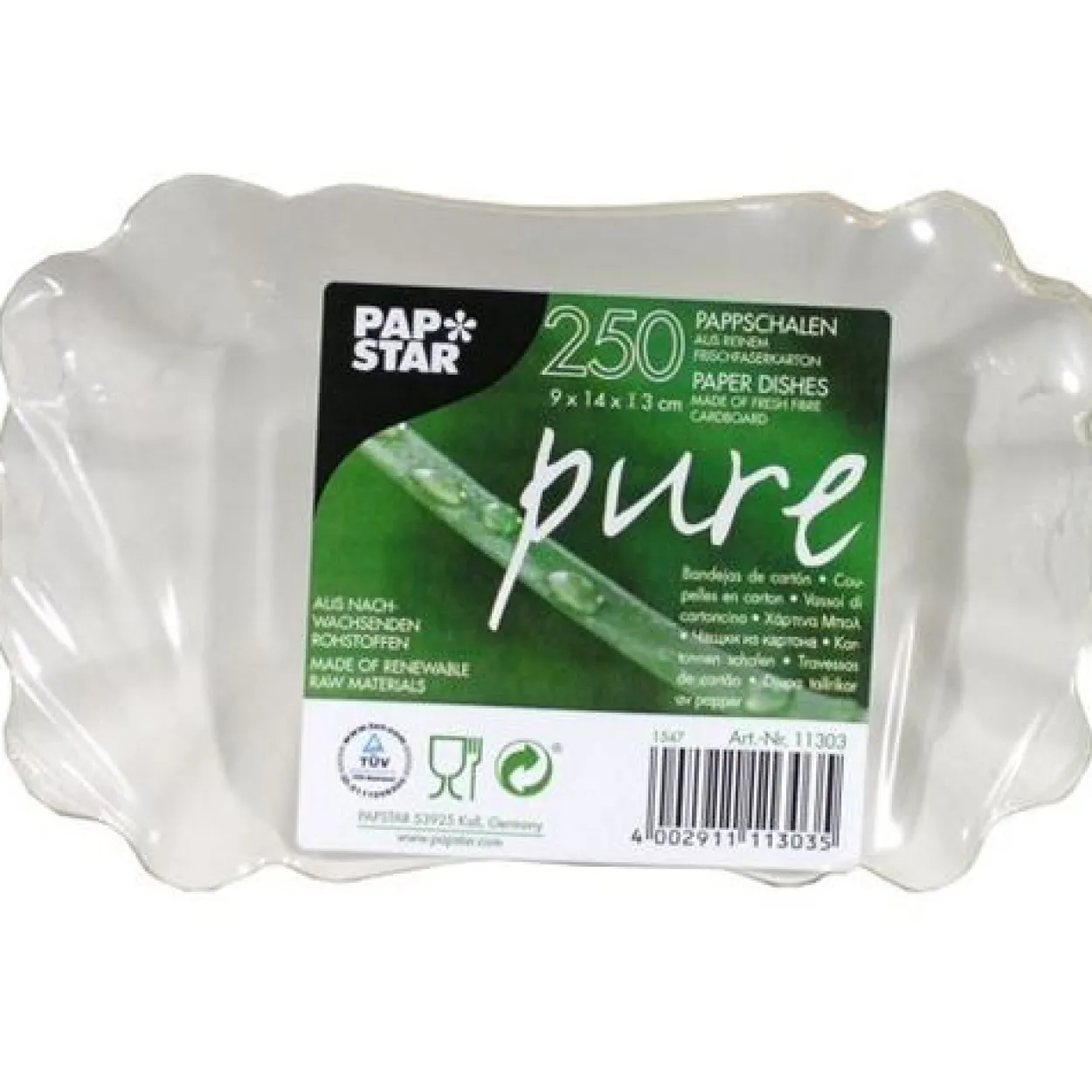 PAPSTAR 250 Pappschalen pure 14,0 x 3,0 cm