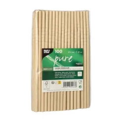 PAPSTAR Strohhalme pure flexibel braun