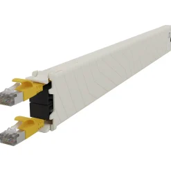 PATCHBOX Kassette Cat 6A 8HE STP 0,8m gelb