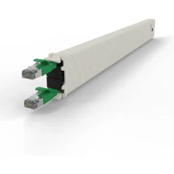 Patchbox Kassette Cat 6A 8HE STP 0,8m grün