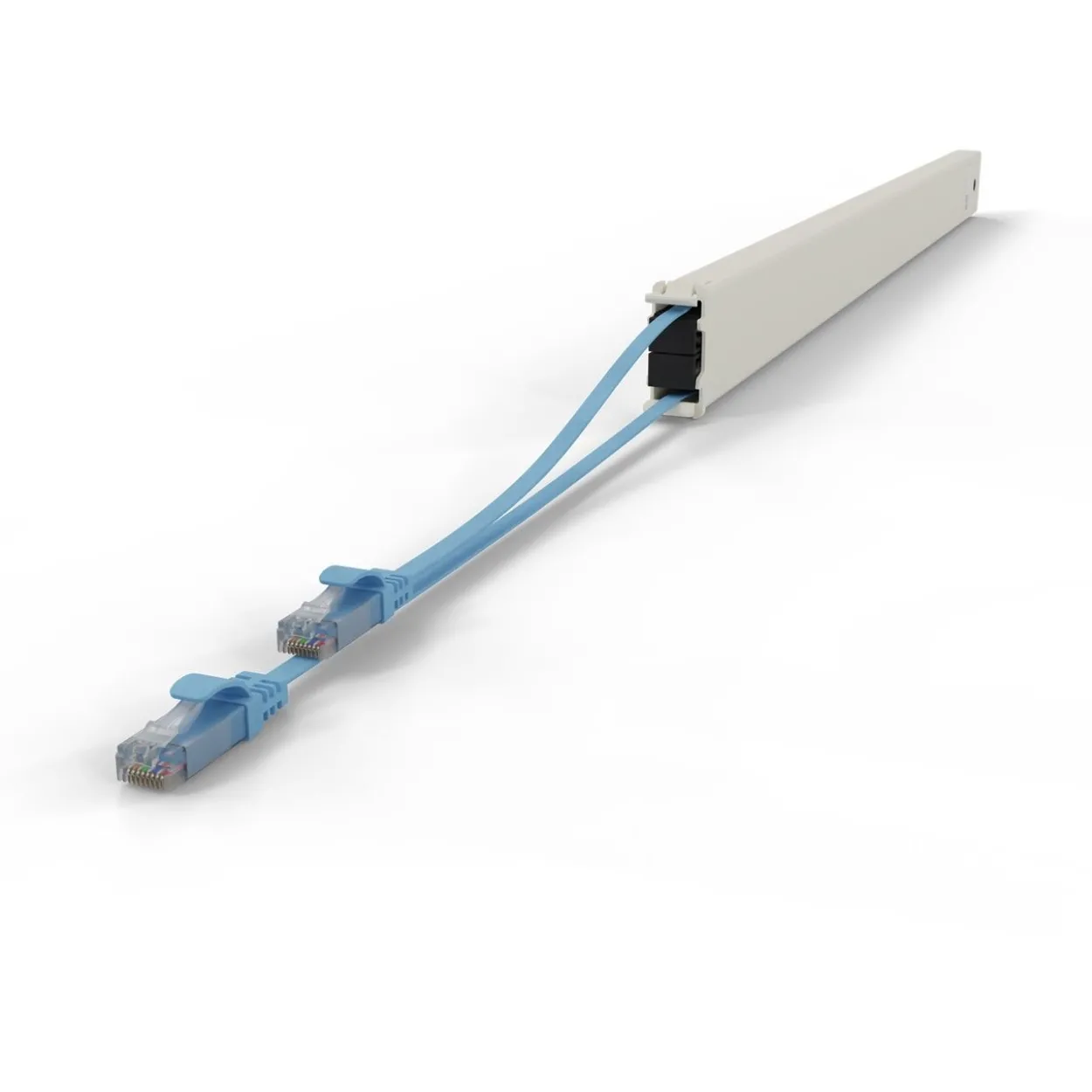 Patchbox Kassette Cat 6A 46HE UTP 2,5m blau