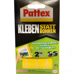 Pattex Montage Klebe-Strips, wieder ablösbar, gelb