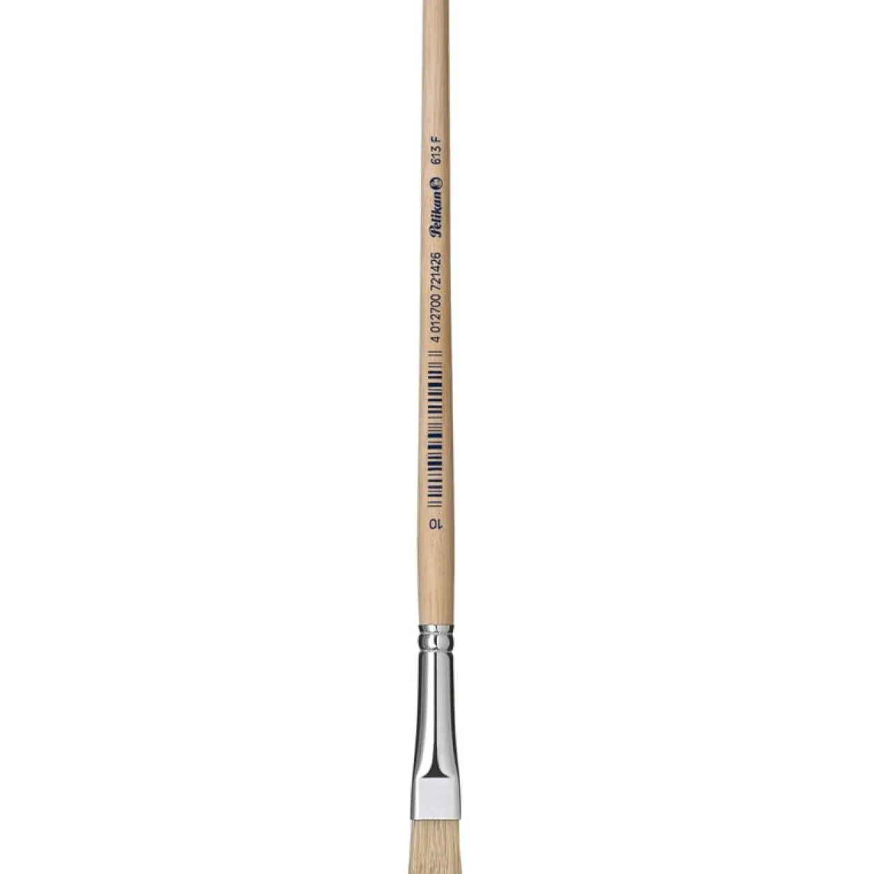 Pelikan Borstenpinsel 613 F, Gr. 2, unlackierter Holzstiel