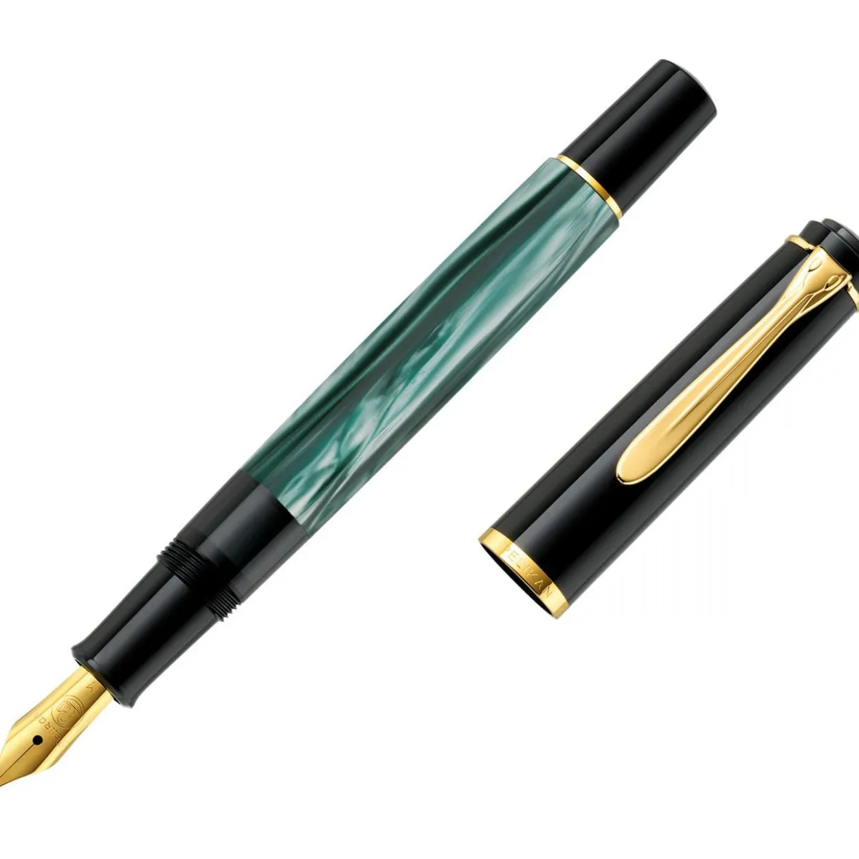 Pelikan Classic M200 Kolbenfüller grün-marmoriert/gold F (fein)
