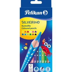 Pelikan Dreikant-Buntstifte Silverino dünn, 12er Kartonetui