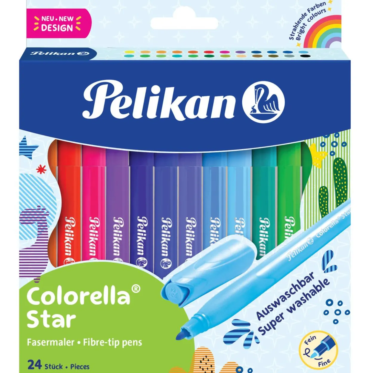 Pelikan Fasermaler Colorella Star C302 24 ST sortiert Faltschachtel