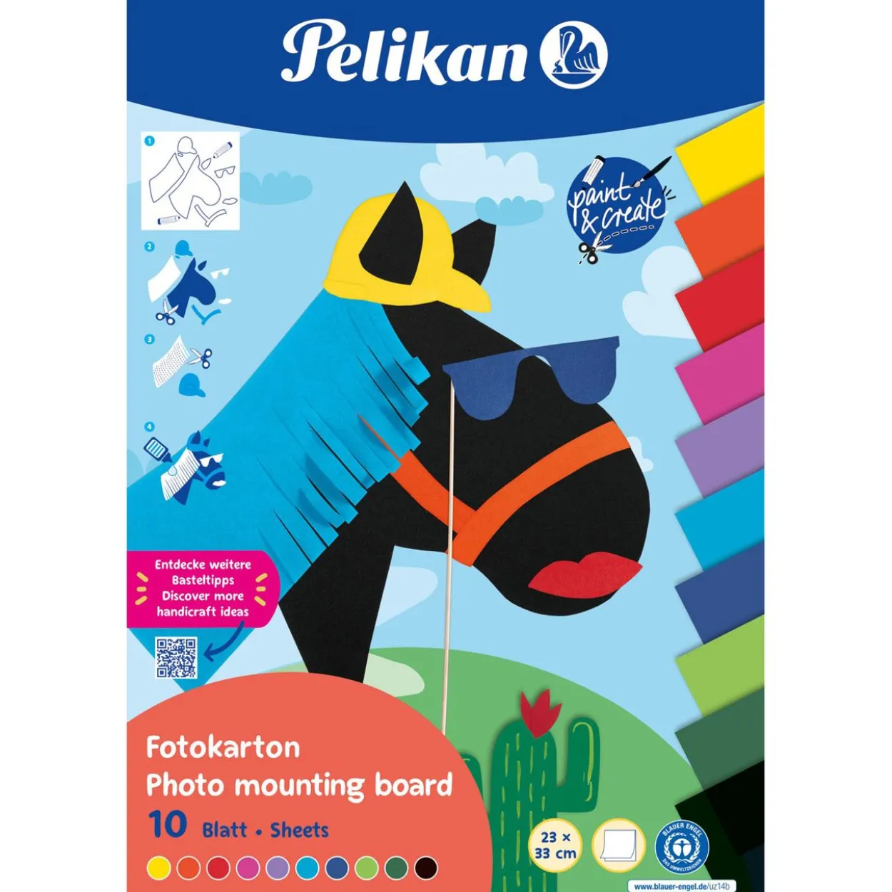 Pelikan Fotokarton Block FOKA, 10 Blatt, 23X33cm, f.s.