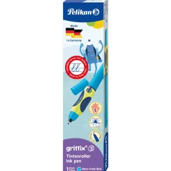 Pelikan griffix Tintenschreiber Linkshänder Neon Fresh Blue Faltschachtel
